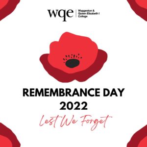 WQE Remembrance day 2022 graphic