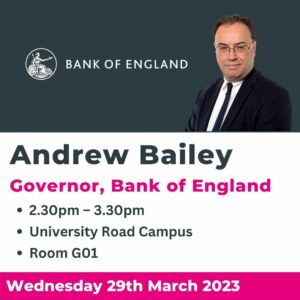 Promotional social media post for Andrew Bailey event.