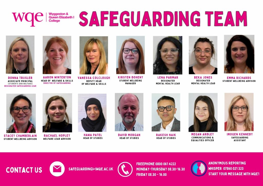 WQE Safeguarding Team Poster
